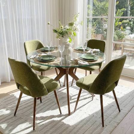 DyFun Dining Chair Set of 4 – Modern Upholstered Wooden Kitchen Chairs
