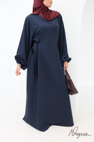 Women’s Casual Solid Flare Sleeve Abaya Arab Kaftan Maxi Dress with Pockets