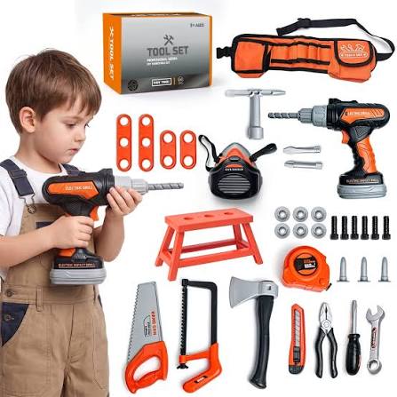 WLBES Kids Tool Set with Toy Drill & Tool Belt