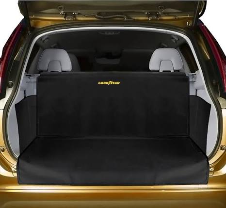 Goodyear SUV Cargo Liner – Waterproof All-Weather Trunk Mat with Bumper Guard, Universal Fit