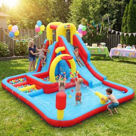 Adnoom 11-in-1 Inflatable Bounce House with Slide