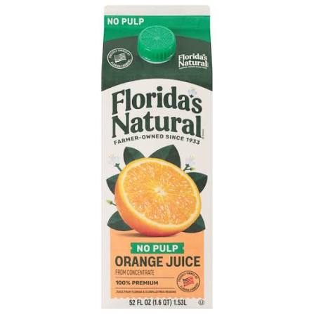 Florida’s Natural Orange Juice No Pulp, 52 oz